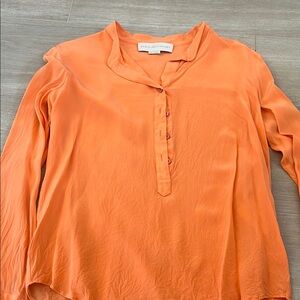 Stella McCartney Orange Mandarin Collar Blouse